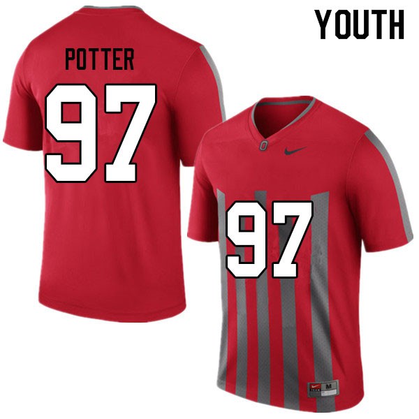 Ohio State Buckeyes #97 Noah Potter Youth Stitched Jersey Throwback